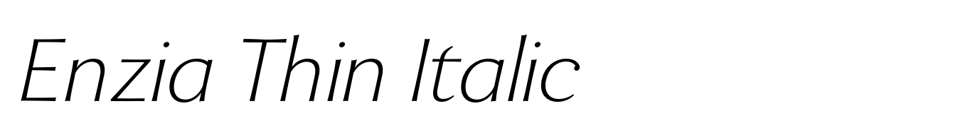 Enzia Thin Italic